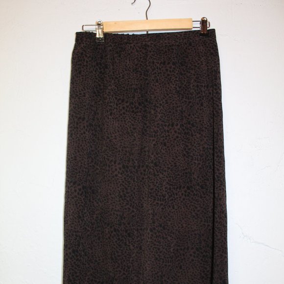 Vintage Breckenridge Leopard Print Skirt (Sz 8P) - Picture 1 of 4